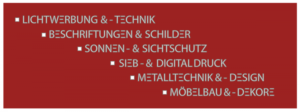 Leistungsangbebot der N-Werbetechnik Ingolstadt